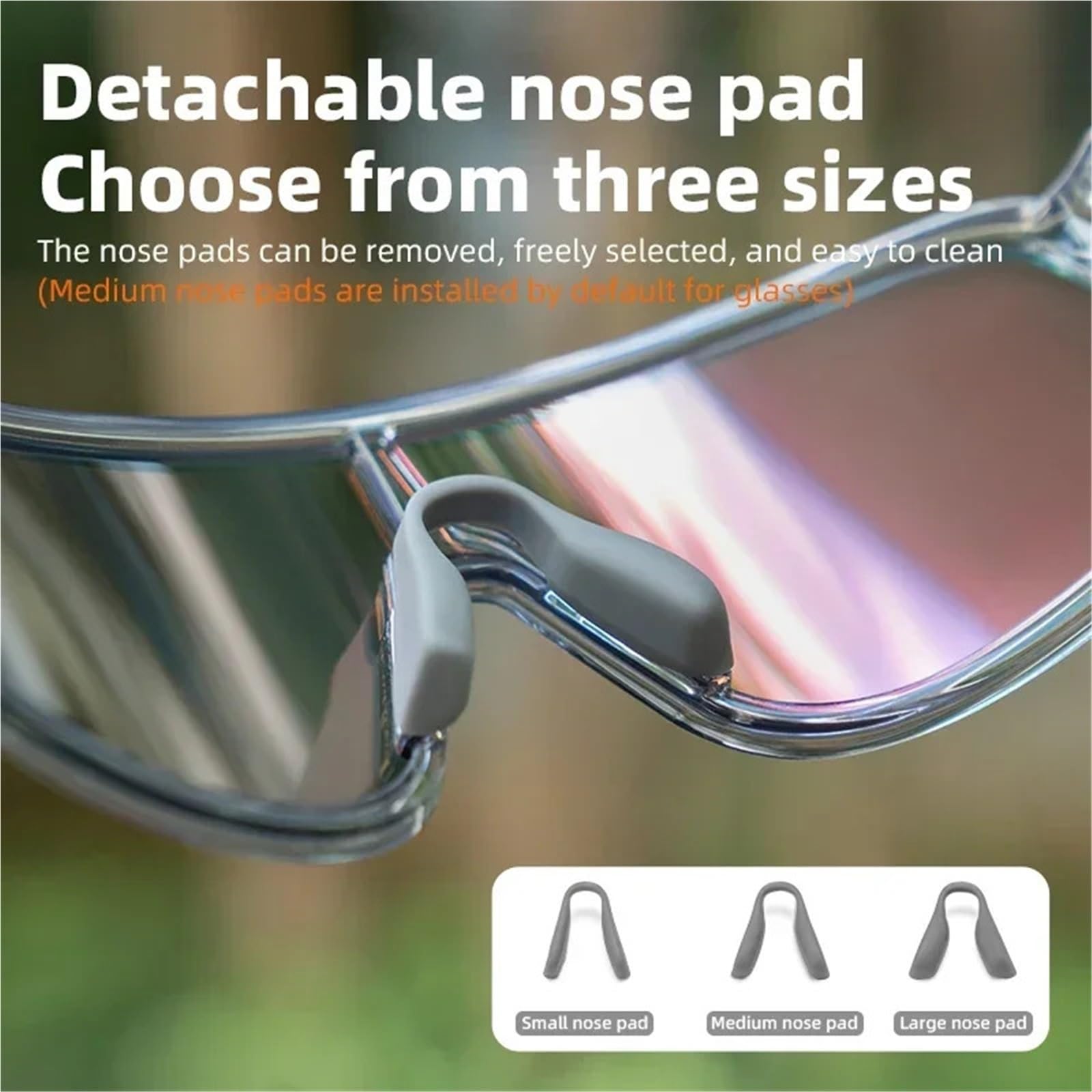 Occhiali ciclismo Cycling Glasses Outdoor Bike Sunglasses UV400 Eyewear Sports Eye Protection Windproof Riding Big Frame Glasse per Sport all'aria aperta