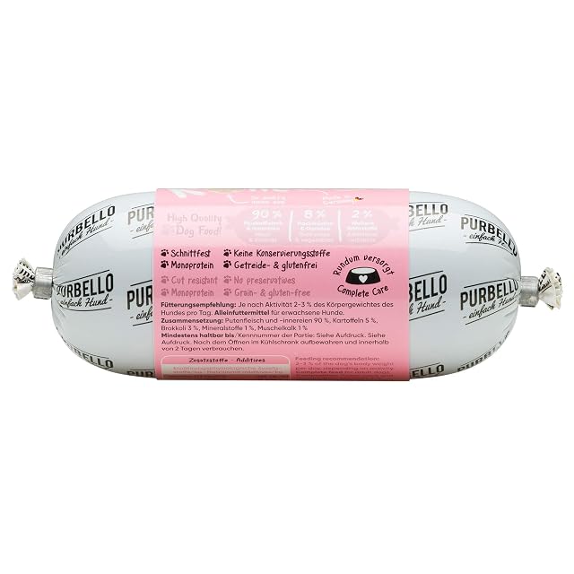 Foto 2 de 7 de PURBELLO Comida para Perros de Pavo - 8 x 200 g - Monoproteína para Perros con Alto Porcentaje de Carne
