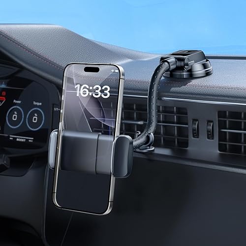 OATSBASF Soporte de teléfono de cuello de cisne para automóvil, rotación de 360, soporte de teléfono para automóvil, tablero de instrumentos,