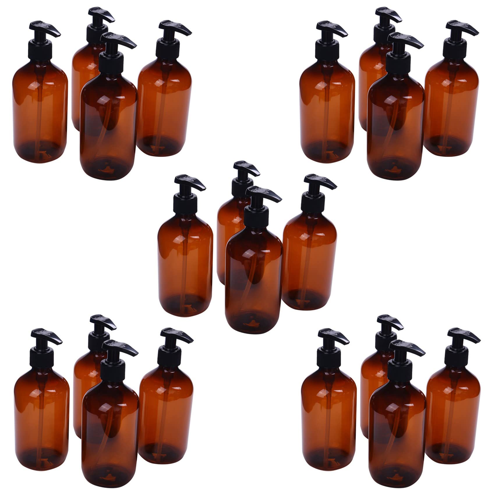 Jnchdghwa 20Pcs New 500Ml Pump Bottle Makeup Bathroom Liquid Shampoo Bottle Travel Dispenser Bottle Container for Soap Shower Gel