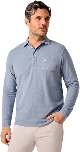 johnnie-O Long Sleeve Original 4-Button Polo - Coastal Wash