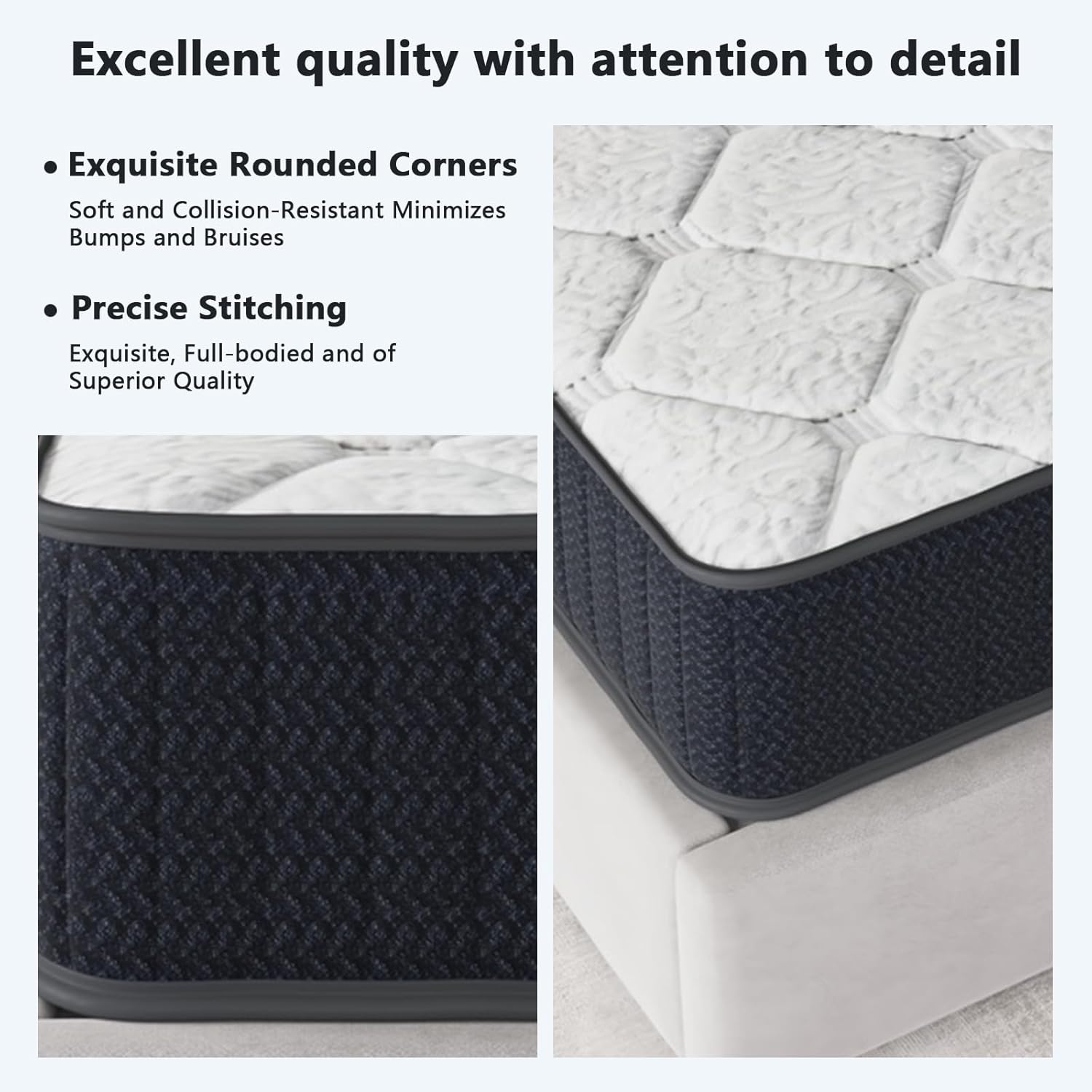 King Size Mattress, 10 Inch Hybrid Mattress in a Box, Memory Foam & Individual Pocket Springs, Pressure Relief & Motion Isolation, Soft & Breathable, Medium Firm Feel (King)