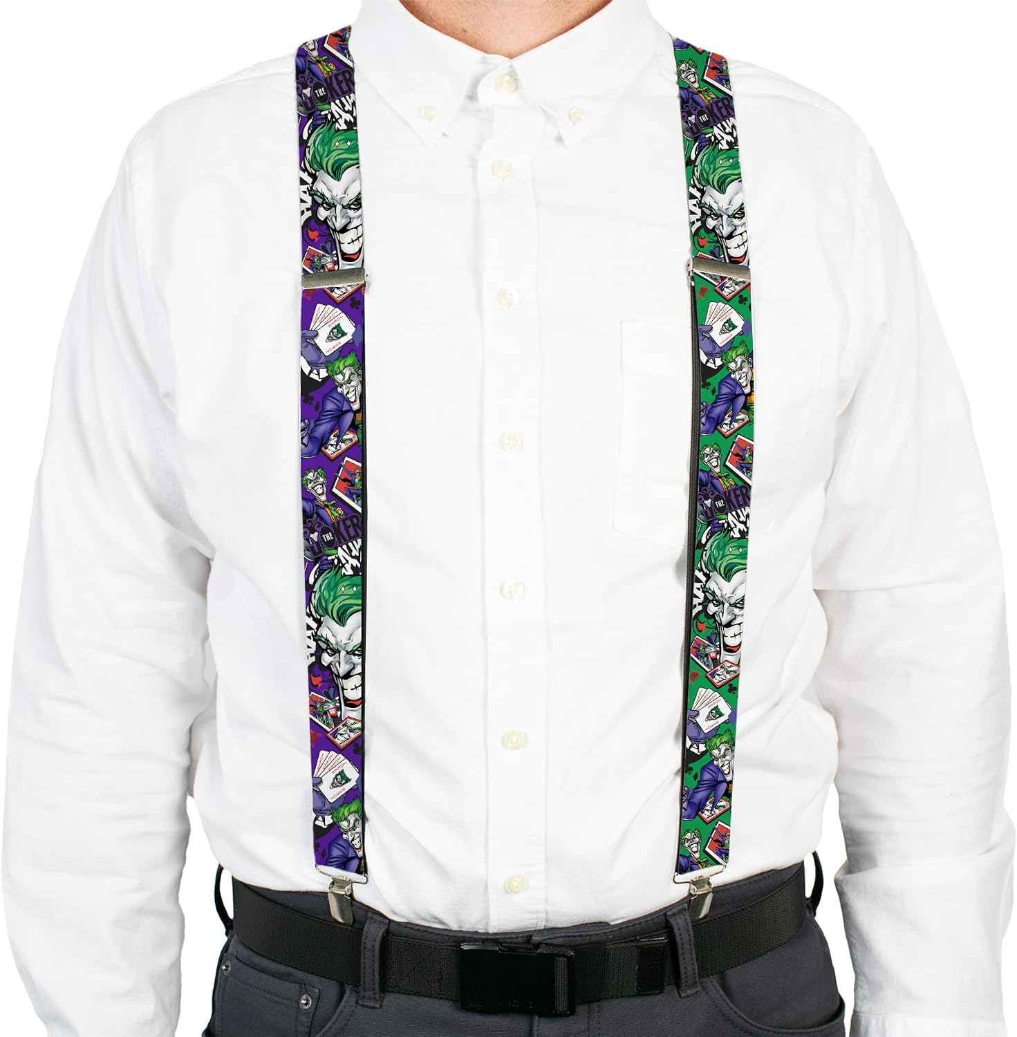 Buckle-Down Suspenders - The Joker Playing Cards Poses Accessory
