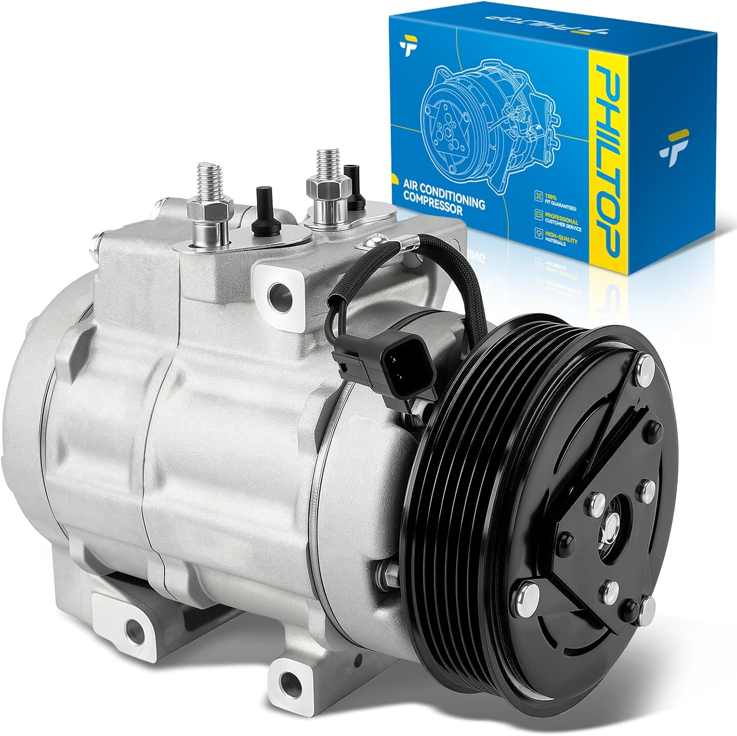 PHILTOP 68192 AC Compressor for Ford f150 2007-2008 5.4L 4.6L,F150 2009,F150 2010 4.6L, F250 Super Duty 2007-2010, Expedition 2007-2014,F350 Super Duty 2007-2010,Navigator 2007-2014,Mark LT 2007-2008,