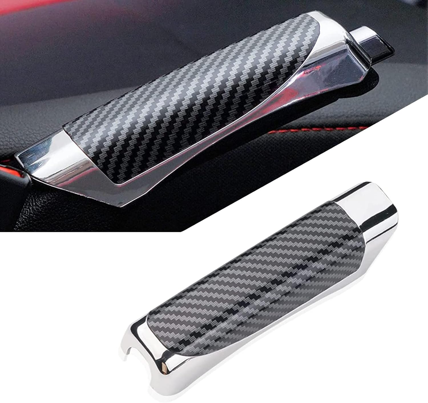 NGHEY 1 PC Car Handbrake Cover, 4.9" x 1.3" ABS Parking