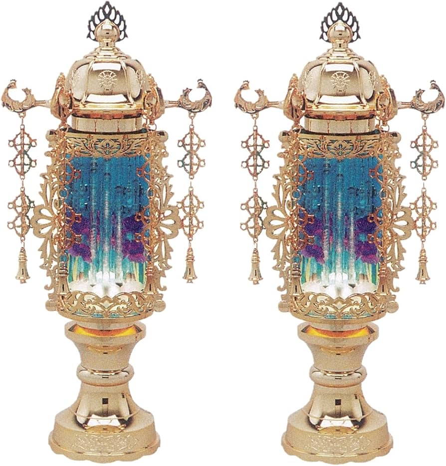 Amazon｜唐木や お盆用品【7号バブル灯 ブルー】ヨーラク付 神前 仏具