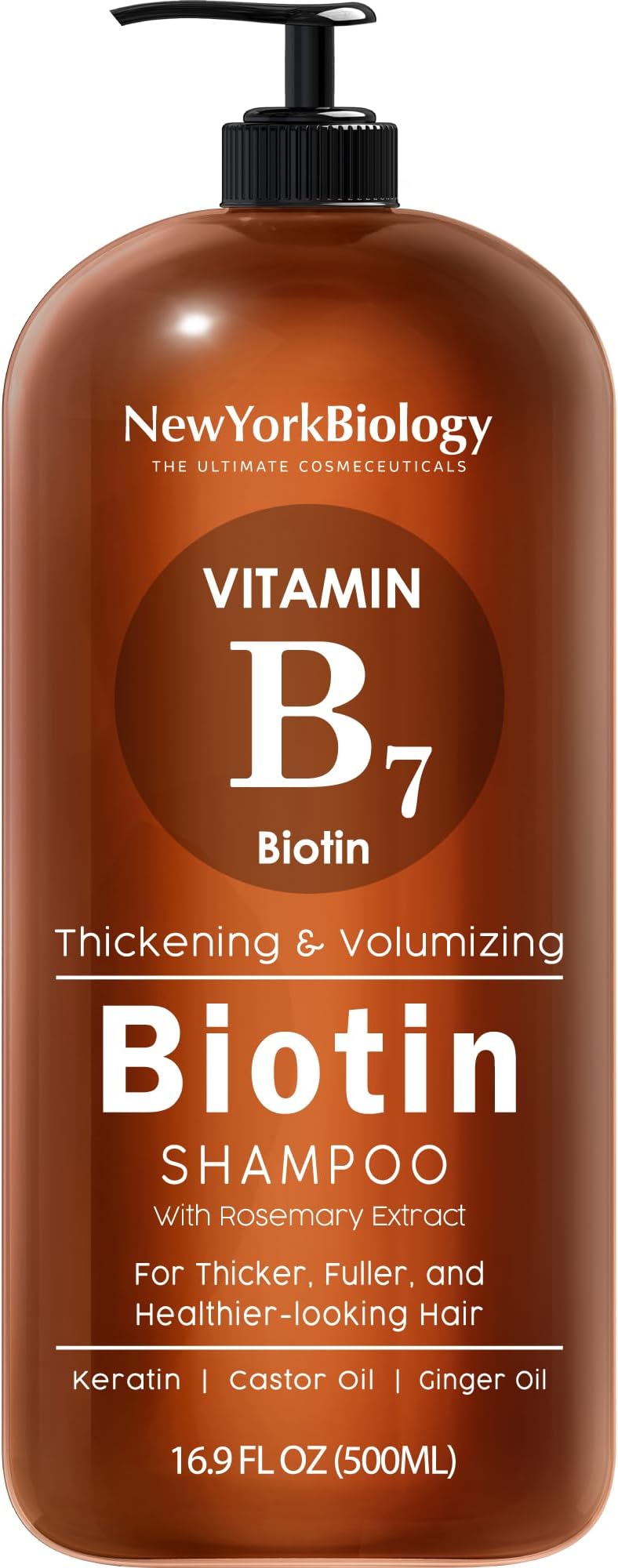 NEW YORK BIOLOGY THE ULTIMATE COSMECEUTICALS Biotin Shampoo for Hair Growth and Thinning Hair โ Thickening Formula for Hair Loss Treatment โ For Men & Women โ Anti Dandruff - 16.9 fl Oz