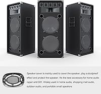 Vista 3 de Cubierta para parrilla de altavoz, protector de rejilla de subwoofer, [para audio en el hogar, bricolaje, 4 x 6 pulgadas/negro/2 unidades]