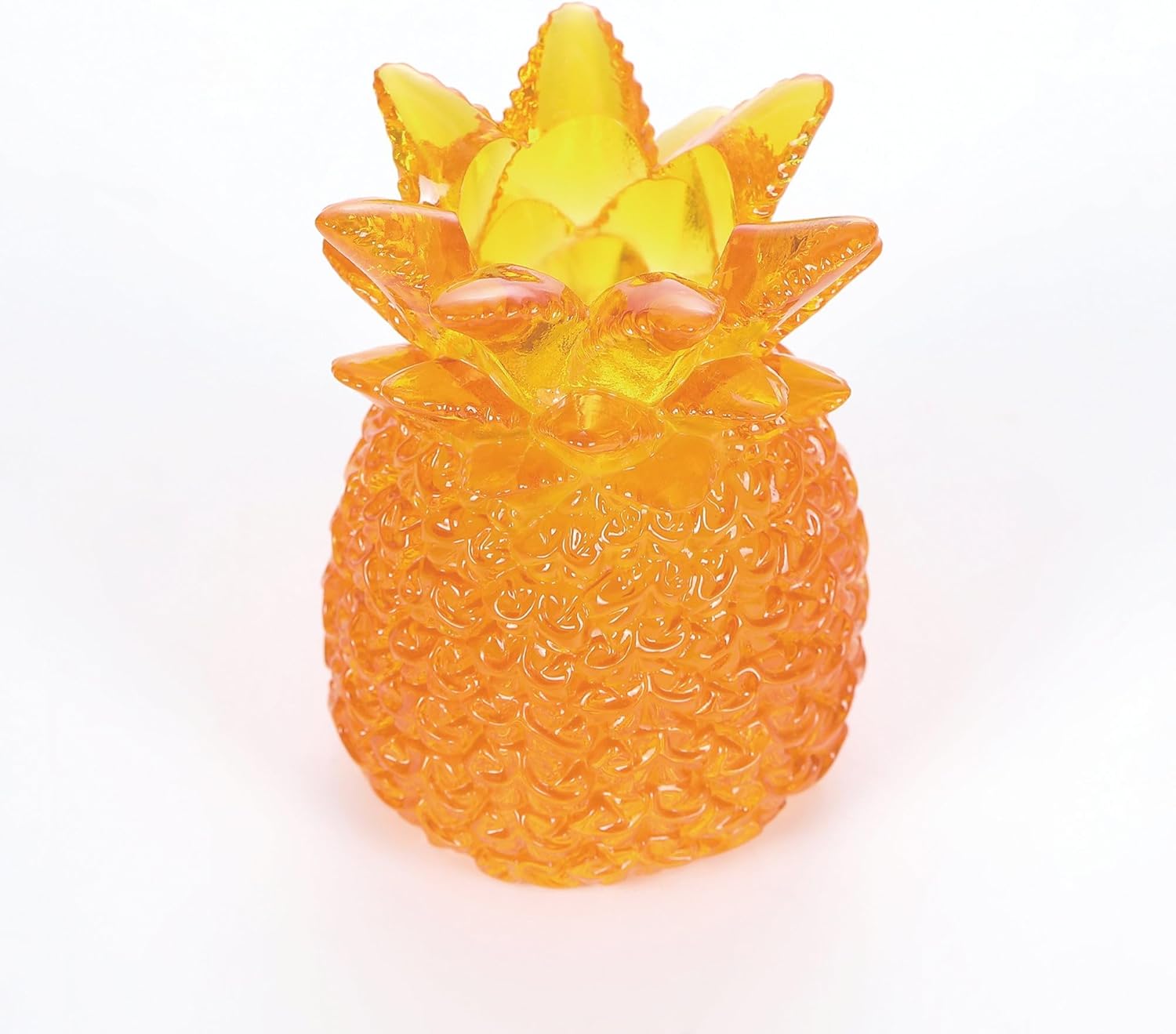 7 PCS Pineapple Cocktail Picks Set with Holder, Reusable Appetizer Forks for Cheese, Fruit, Snacks, Party or Bar Use, Polyresin Holder and 6 Pack Stainless Steel Picks