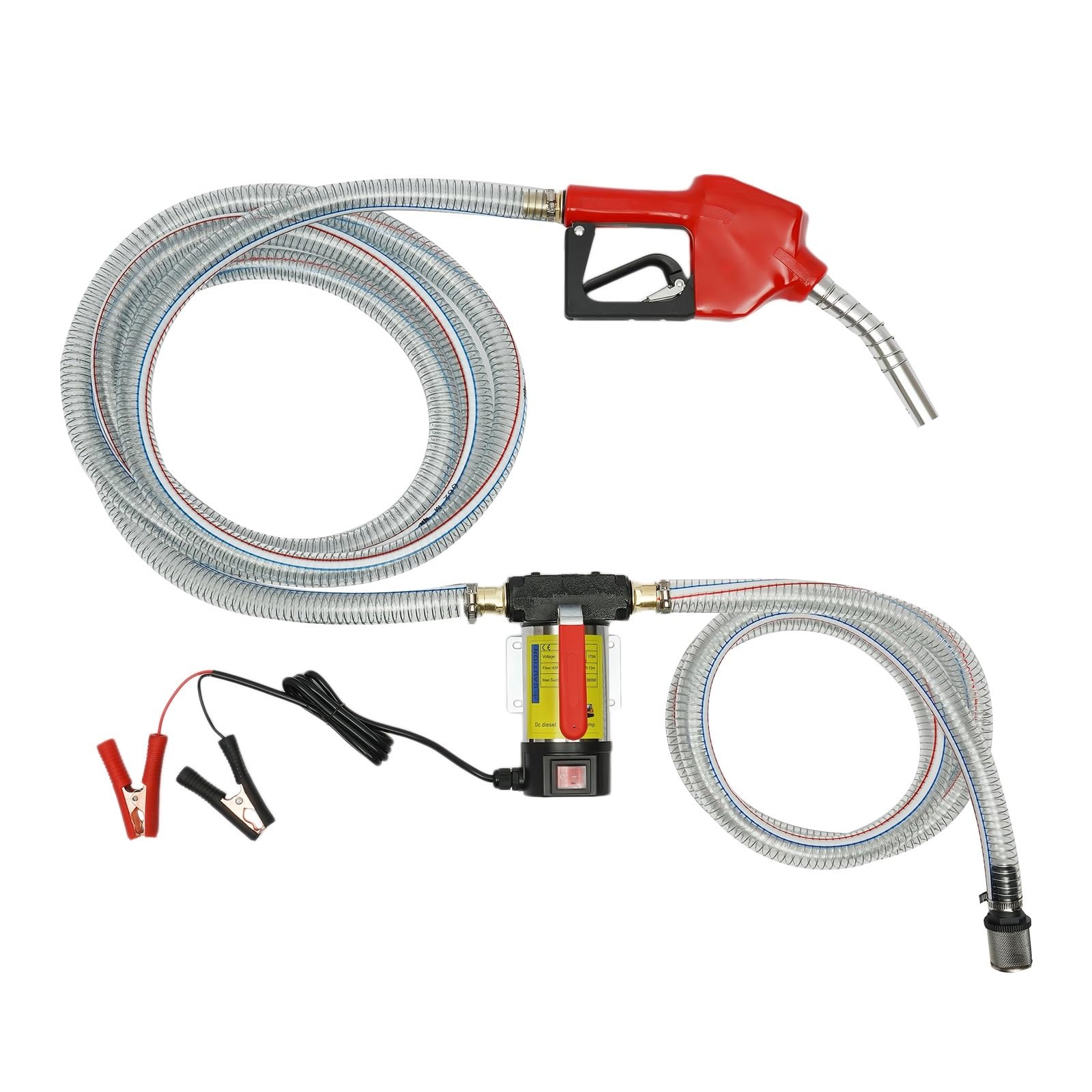 Pompa dell'olio Pompa di trasferimento diesel a portata, pompa dell'olio combustibile diesel, kit pompa dell'olio elettrica autoadescante regolabile Extractor Aspirazione Della(230V 200W 50L)