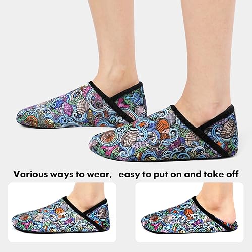 Miniatura 4 de XIHALOOK Pantuflas de casa para mujeres y hombres, zapatos cómodos con suela de goma suave para interiores y exteriores