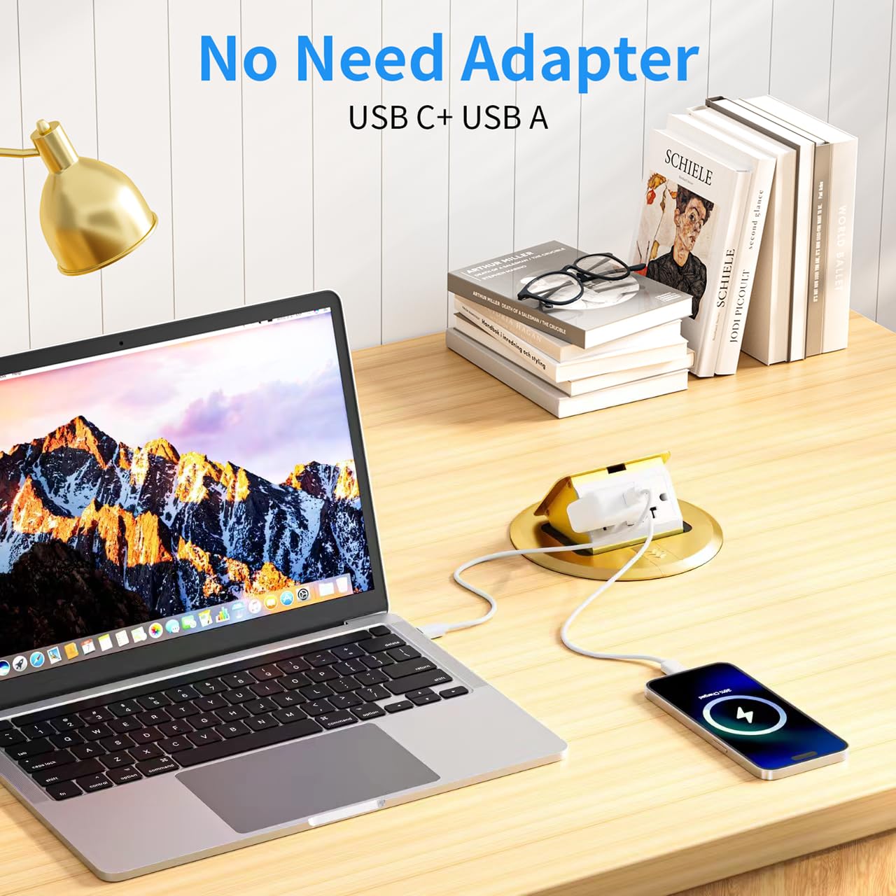 Floor Outlet 20A Pop up Outlet with 25W USB C & USB A, Floor Outlet with 2 AC Outlets Compatible with High-Power Appliances,Update The Soft Pop Make It More Stable and Smooth