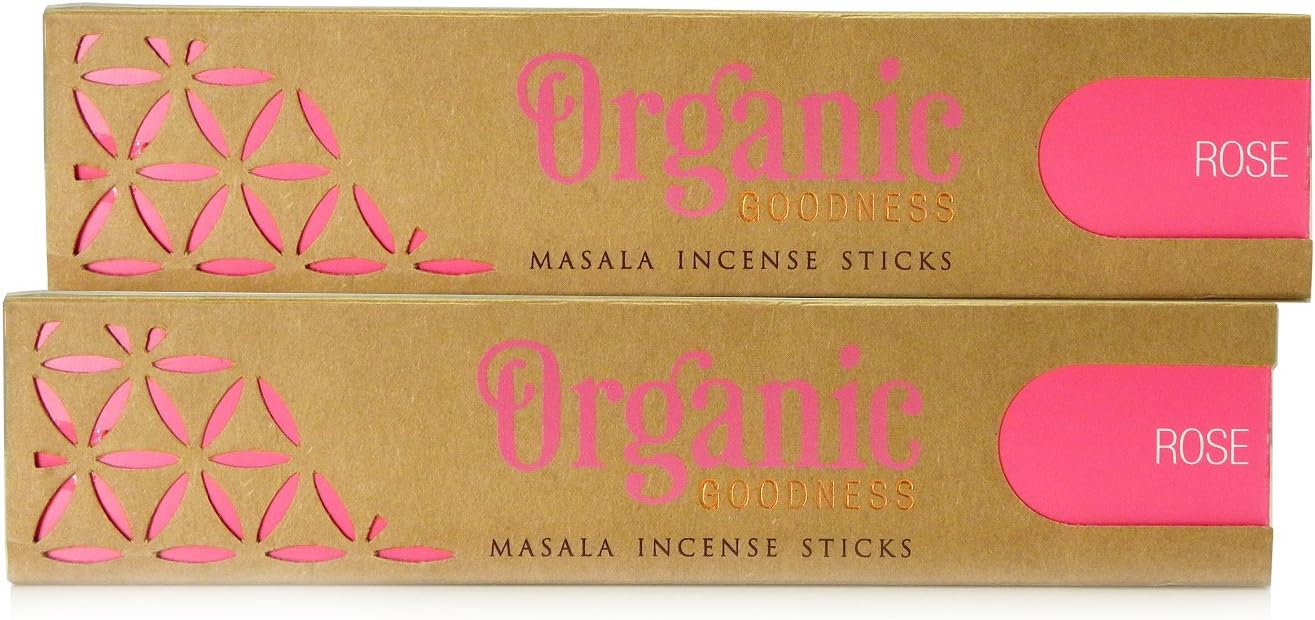 Song of India Organic Goodness Masala Incense/Agarbatti Sticks Combo Varienty Pack (Rose)
