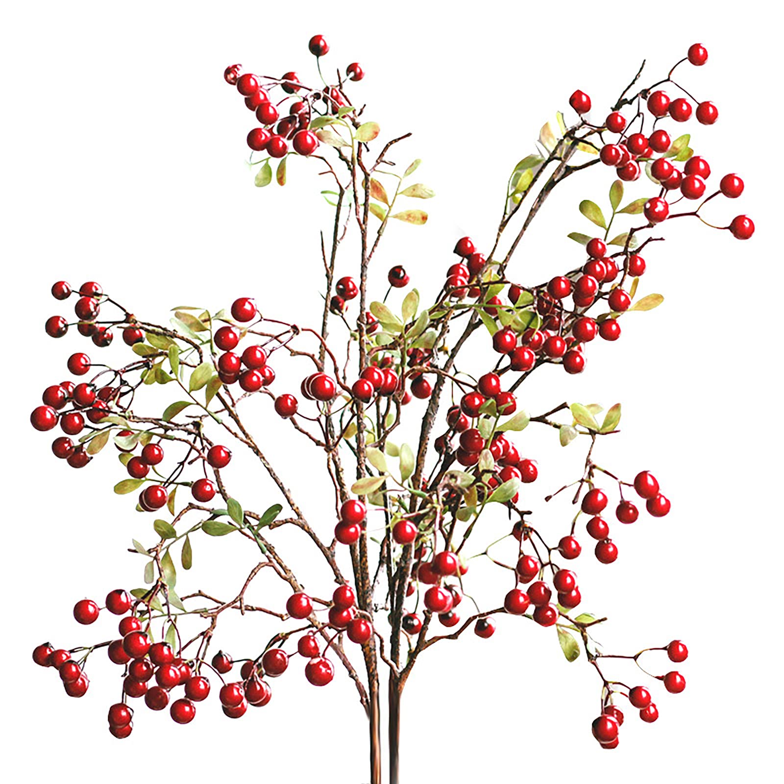 12 Stück Künstliche Beerenzweige - Rote Weihnachtsdeko Für Baum & Arrangements