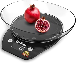 USA Electronic Kitchen Digital Scale Weighing Machine For Health, Fitness, Diet, Nutrition, Cooking and Home Baking with Detachable BPA Free Bowl (5 K