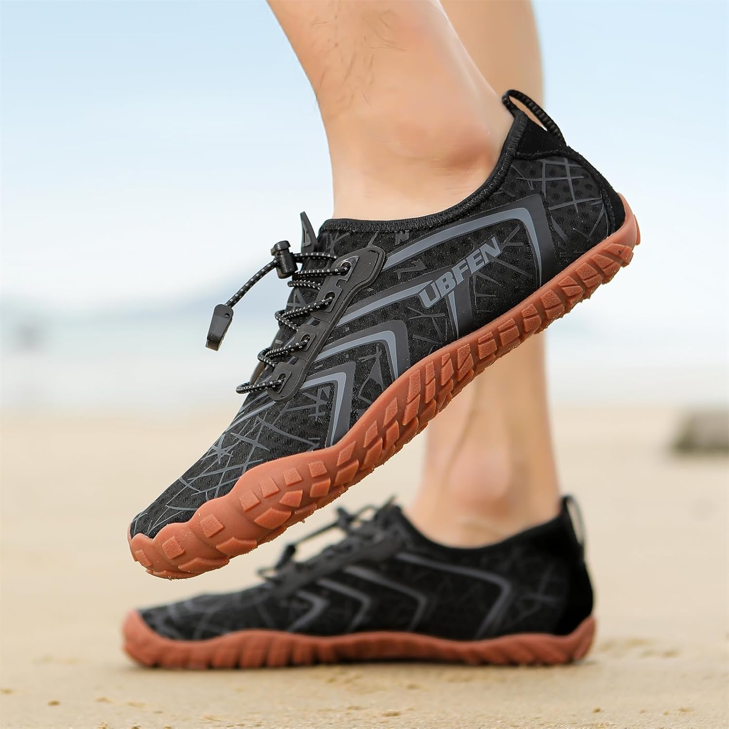 UBFEN Water Shoes Aqua Swim Shoes Mens Womens Beach Sports Quick Dry Barefoot for Boating Fishing Diving Surfing - Image 3