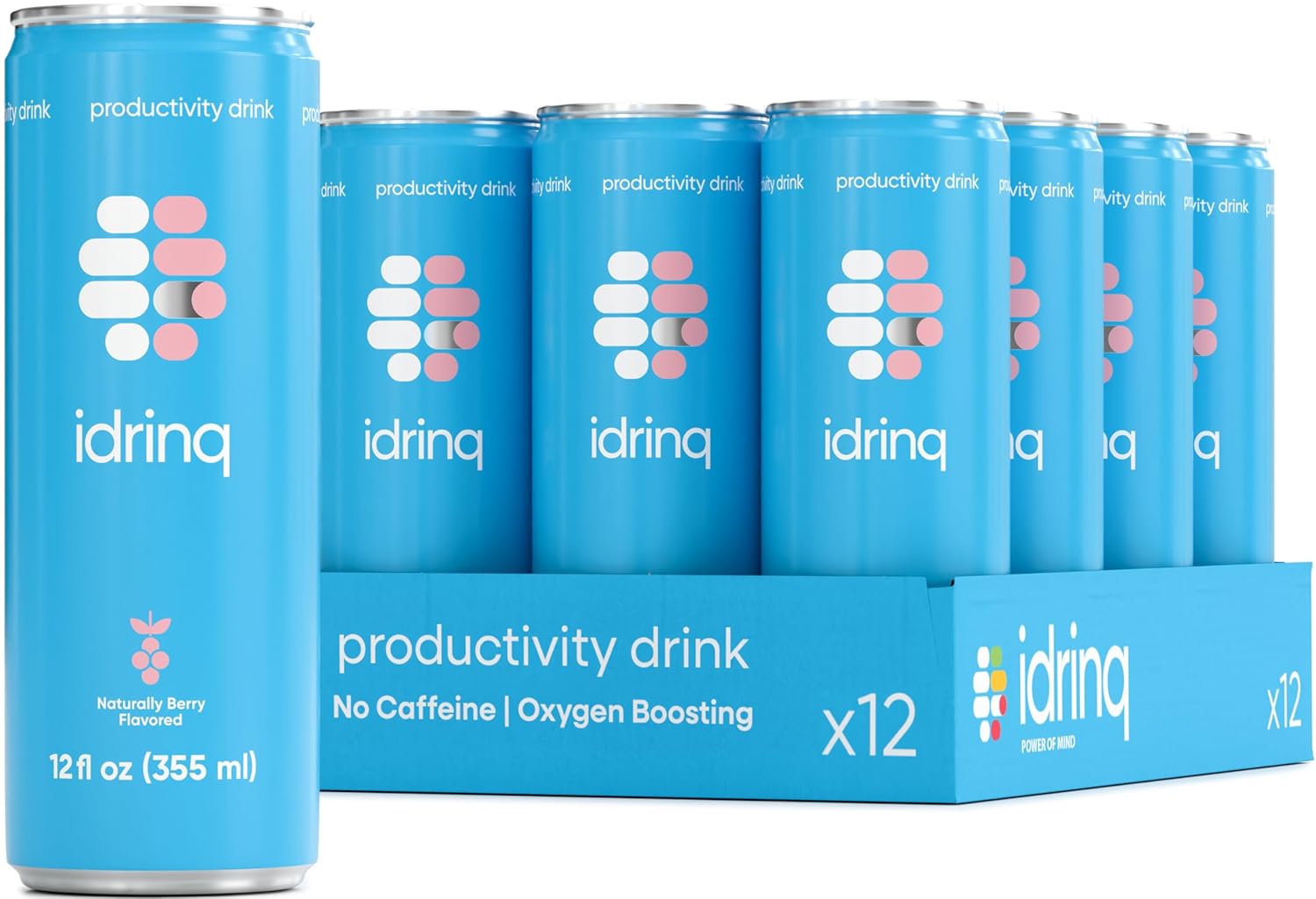 Idrinq - Berry, Caffeine Free Energy Drink, 12oz - 12-Count
