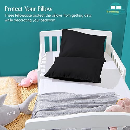 Miniatura 6 de Juego de 2 fundas de almohada de viaje de 12 x 16 pulgadas de algodón egipcio con cremallera, 600 hilos, 100% algodón egipcio suave, paquete de 2