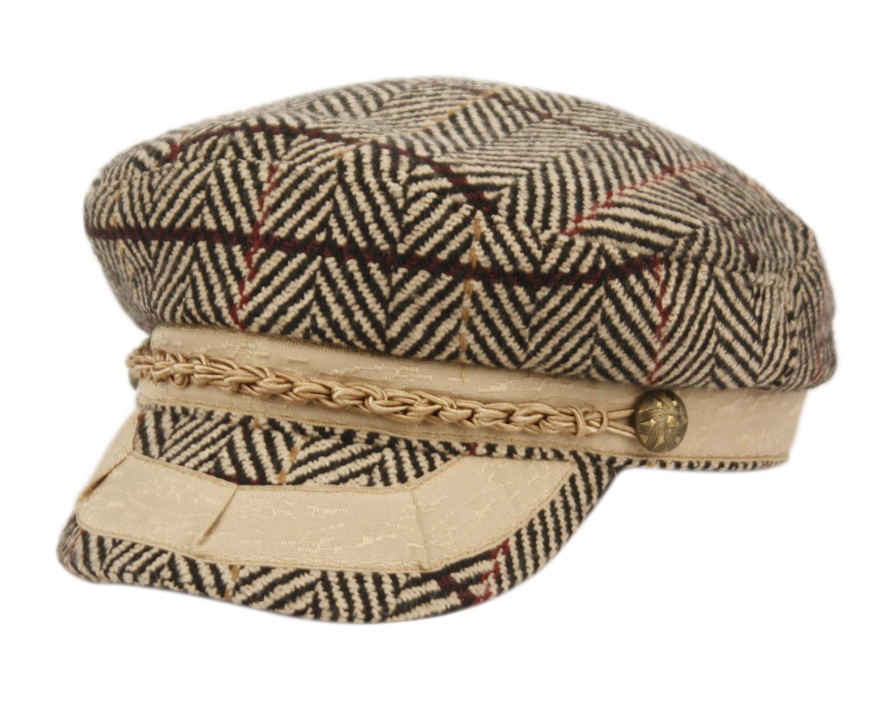 EPOCH Men's Greek Fisherman Sailor Fiddler Winter Wool Driver Hat Flat Cap