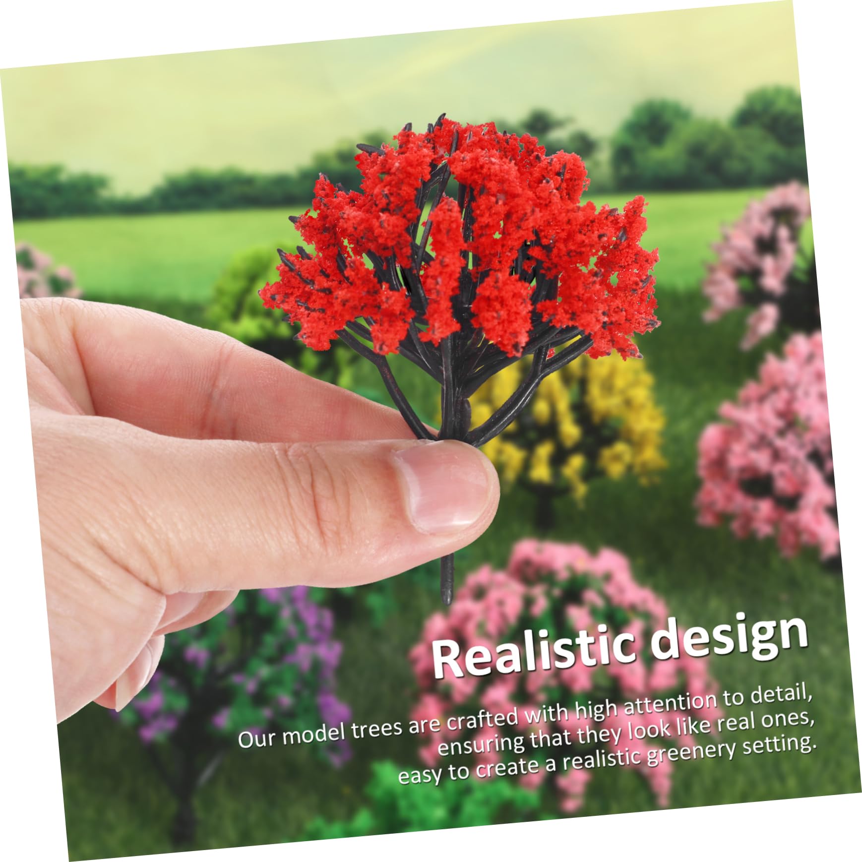 Operitacx 60 Piezas Micro Paisaje Ecologización De Árboles Pequeños Modelo De Árbol Artificial Accesorios De Tren Adorno De Árbol Mini Árboles Plantas Adorno Modelo Suministros De Diorama