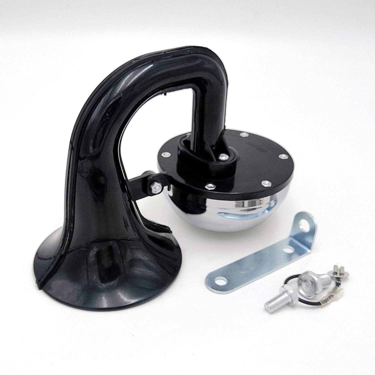 Car Electric Horn 150db Car Horn Truck Horn Black Electric Snail Horn Electric control horn whistle horn Super Loud horn for Any 12V Vehicles Trucks Lorrys Trains Boats Motorcycle Cars et