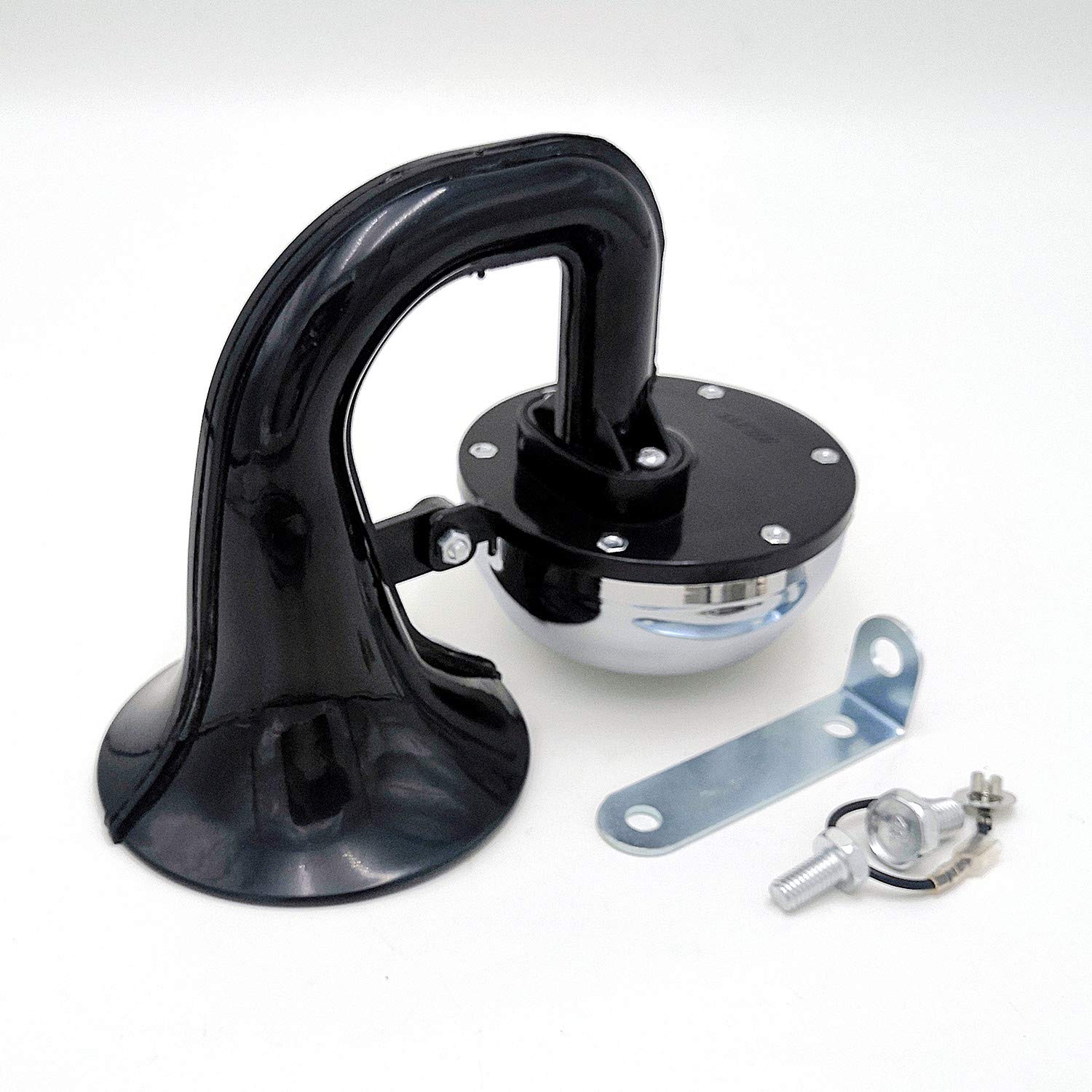 Clacson elettrico per auto Car Horn 150DB Tromba per auto Tromba camion nero elettrico Tromba di lumaca Tromba di controllo elettrico tromba fischio per 12V per camion treni barche moto ecc