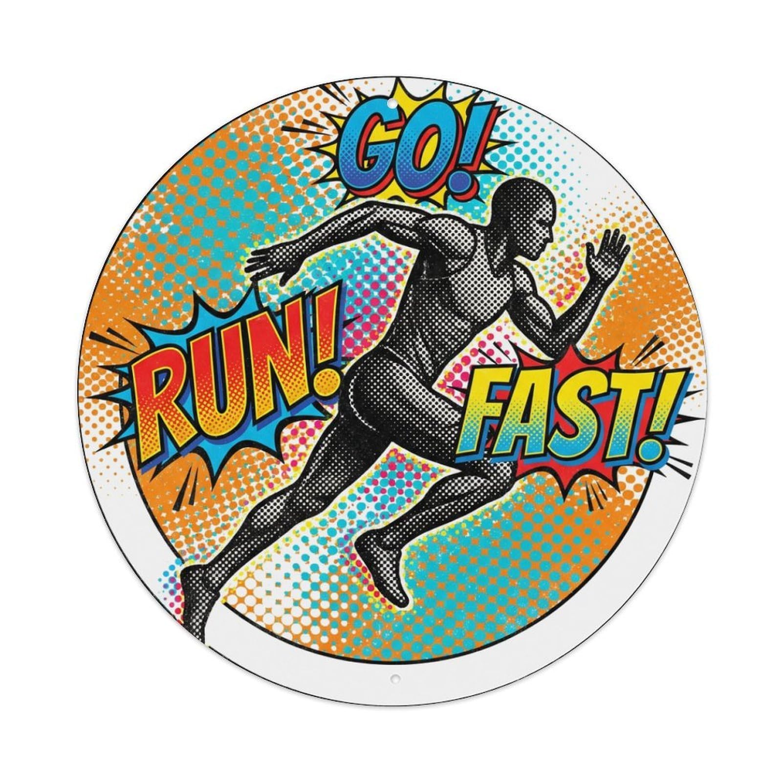 Fyrn Style Metal Tin Sign Gym Fitness Workout Motivation Exercise Sprint