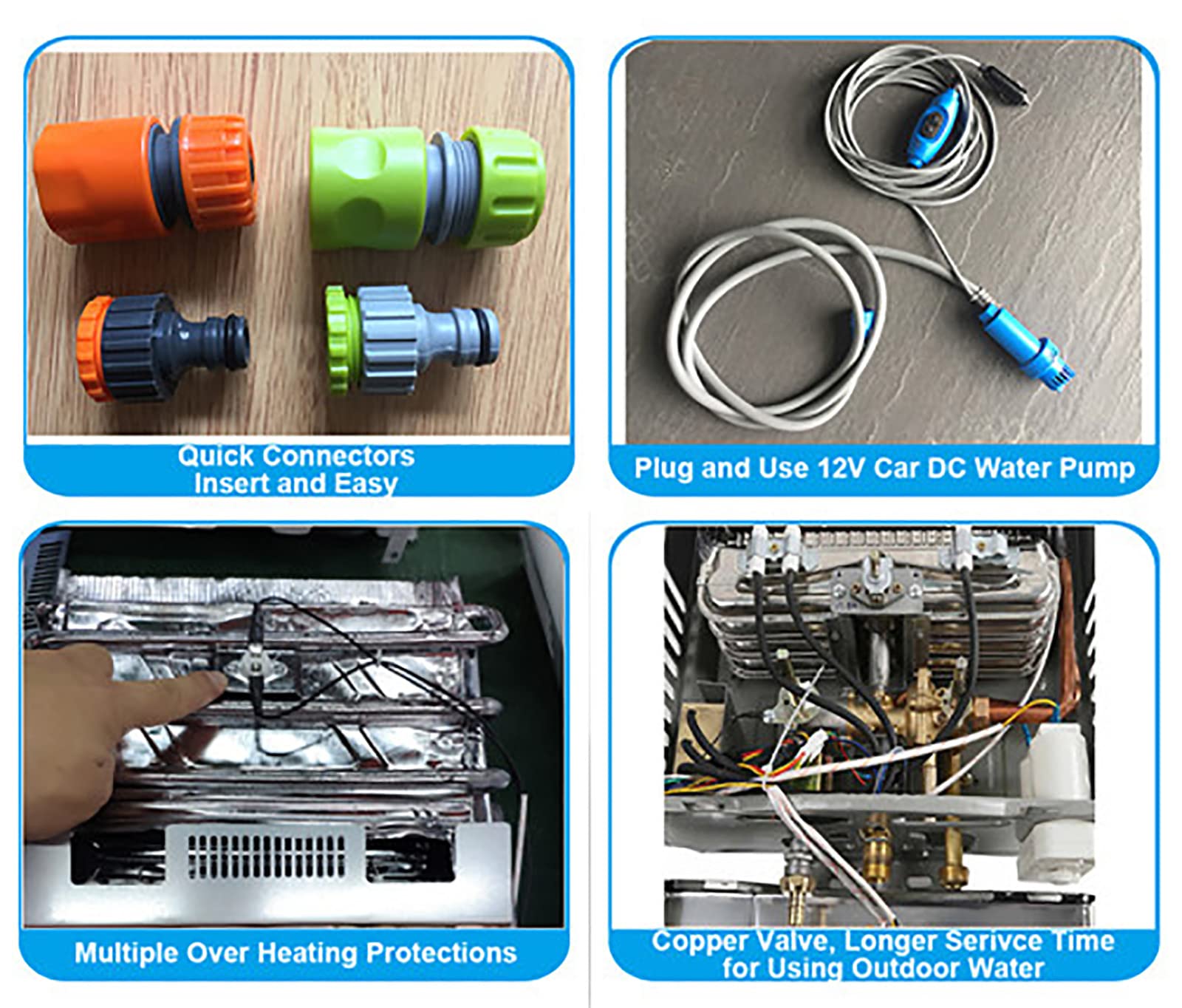 Amazon.co.jp: ポータブルプロパン給湯器、1.58GPMTデジタル