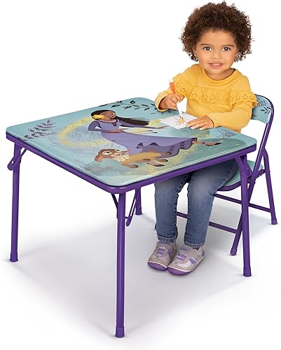 Miniatura 1 de Disney's Wish Juego de mesa y silla para niños pequeños de 24 a 48 meses, incluye 1 mesa y 1 silla - Construcción de metal resistente, mesa 20