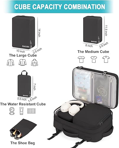 Miniatura 5 de Mochila de transporte, mochila de viaje aprobada para vuelos de 42 litros para hombres y mujeres, mochila de gimnasio aprobada por aerolíneas,