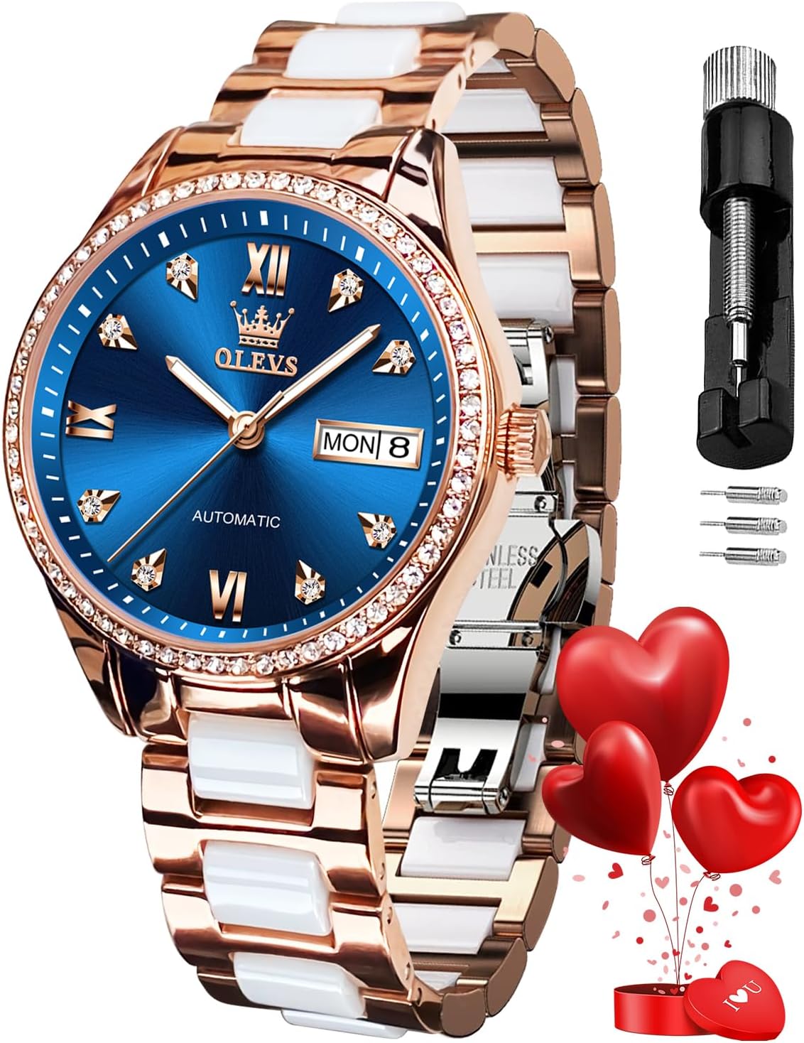 OLEVS Automatic Watches for Women Diamond Fashion Elegant