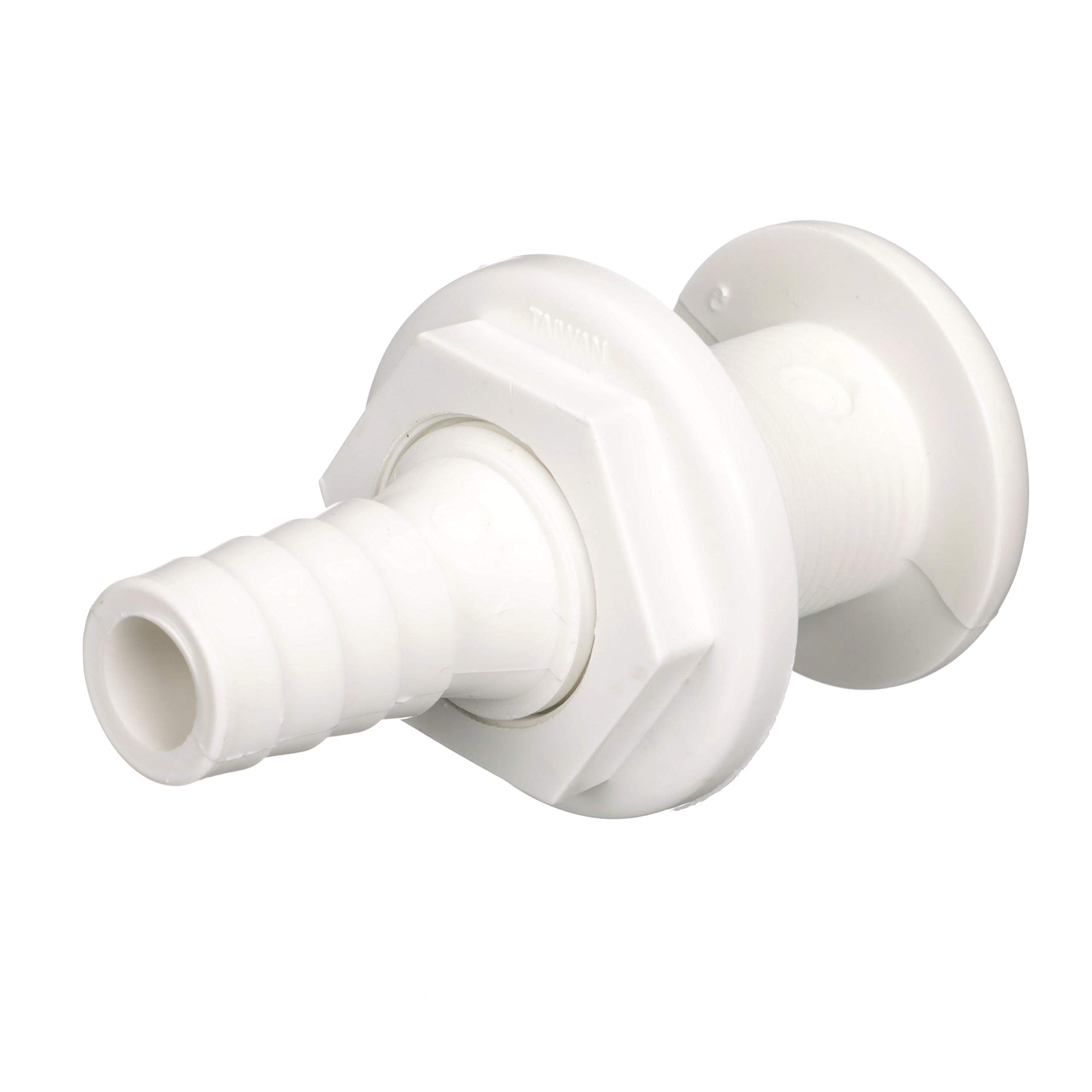 attwood Unisex Adult Through-Hulls Boating Plumbing Fittings, White, One Size US