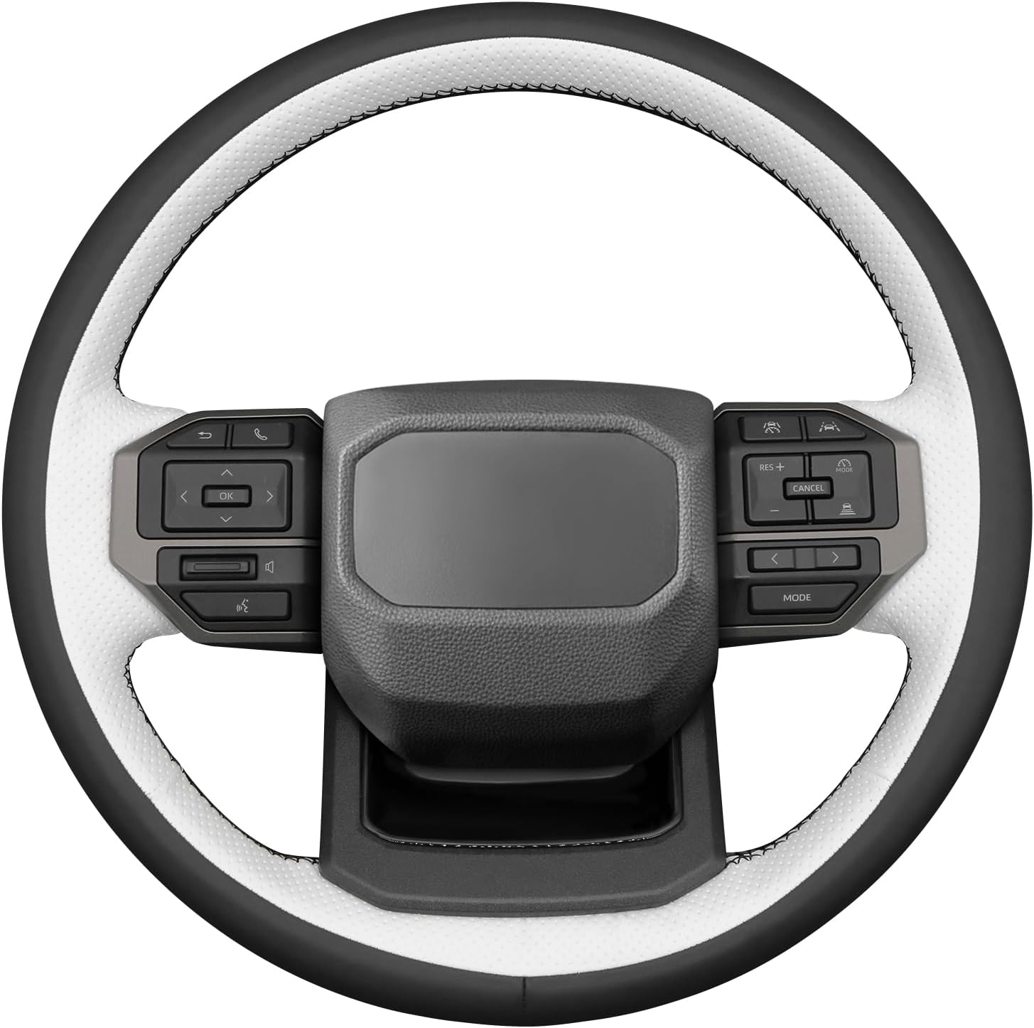 MEWANT Hand Sewn Steering Wheel Cover Wrap for Toyota Land Cruiser 2024-2026 Steering Wheel Accessories for Toyota Land Cruiser 2024-2026