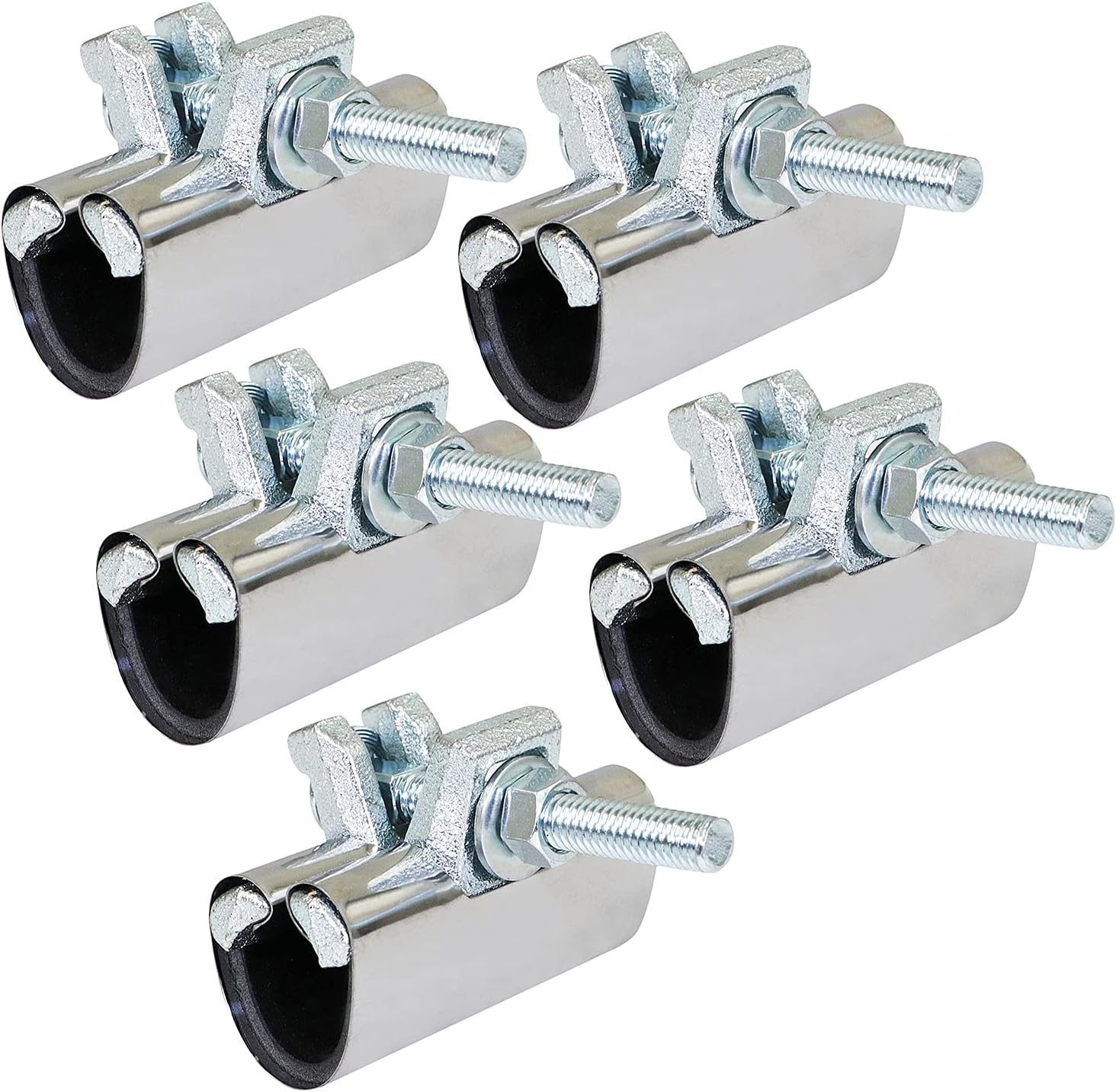 Pipe Repair Clamp 1'', IPS Single Bolt, 3” Long, Stainless Steel (5 Pack)