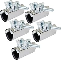 Highcraft 3/4" Stainless Steel Pipe Repair Clamp, IPS Single Bolt 3" Long - 5 Pack for Copper PVC Steel Pipes