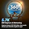Insta360 X3: cámara de acción 360 con video 5.7K 360 Active HDR, cámara de lente única 4K, impermeable, estabilización FlowState, pantalla táctil de 2.29", edición con IA, para motocicleta, deportes de invierno y vlogs 3
