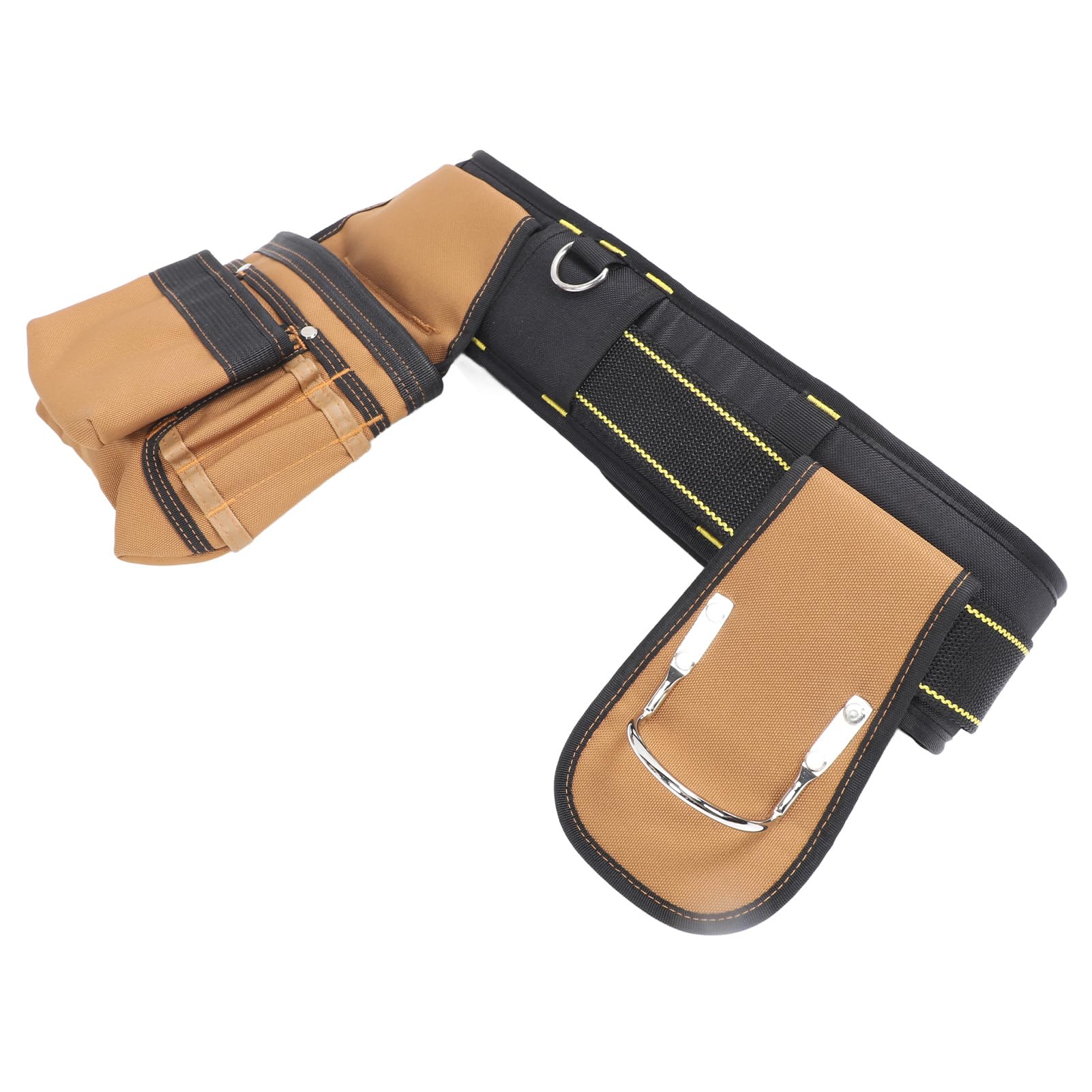 Cintura Porta Attrezzi Regolabile Staccabile con 12 Tasche Rilascio Rapido per Chiodi, Viti, Nastri, Chiavi Inglesi, Ideale per Carpentieri e Operai Edili Tessuto Oxford 1200D