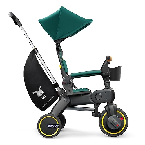 Doona Liki Trike S5 - Triciclo plegable de alta calidad para niños pequeños, cochecito de triciclo Doona para empujar y plegar para edades de 10
