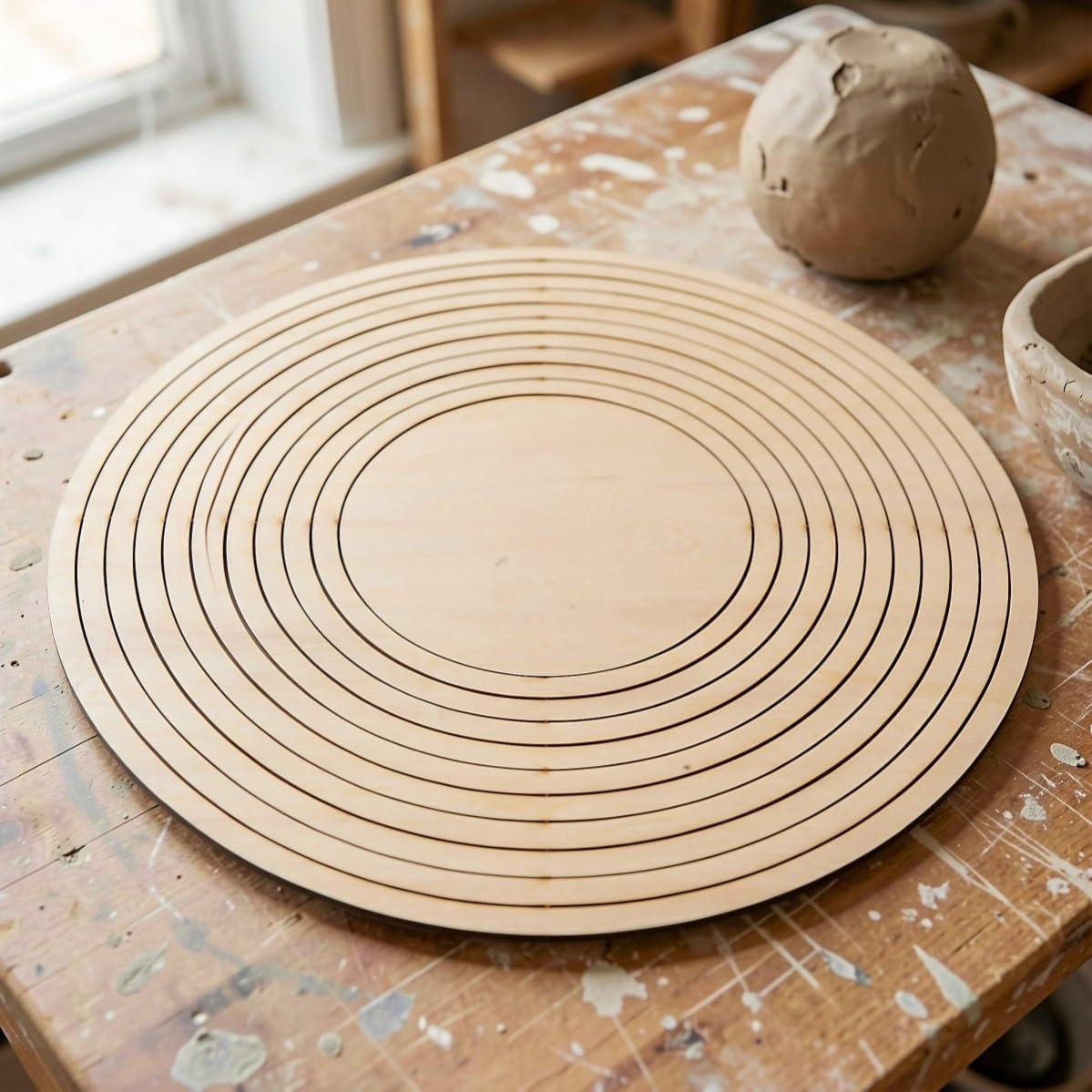 2 Set Wooden Pottery Plate Mold for Clay Sculpting Workshops