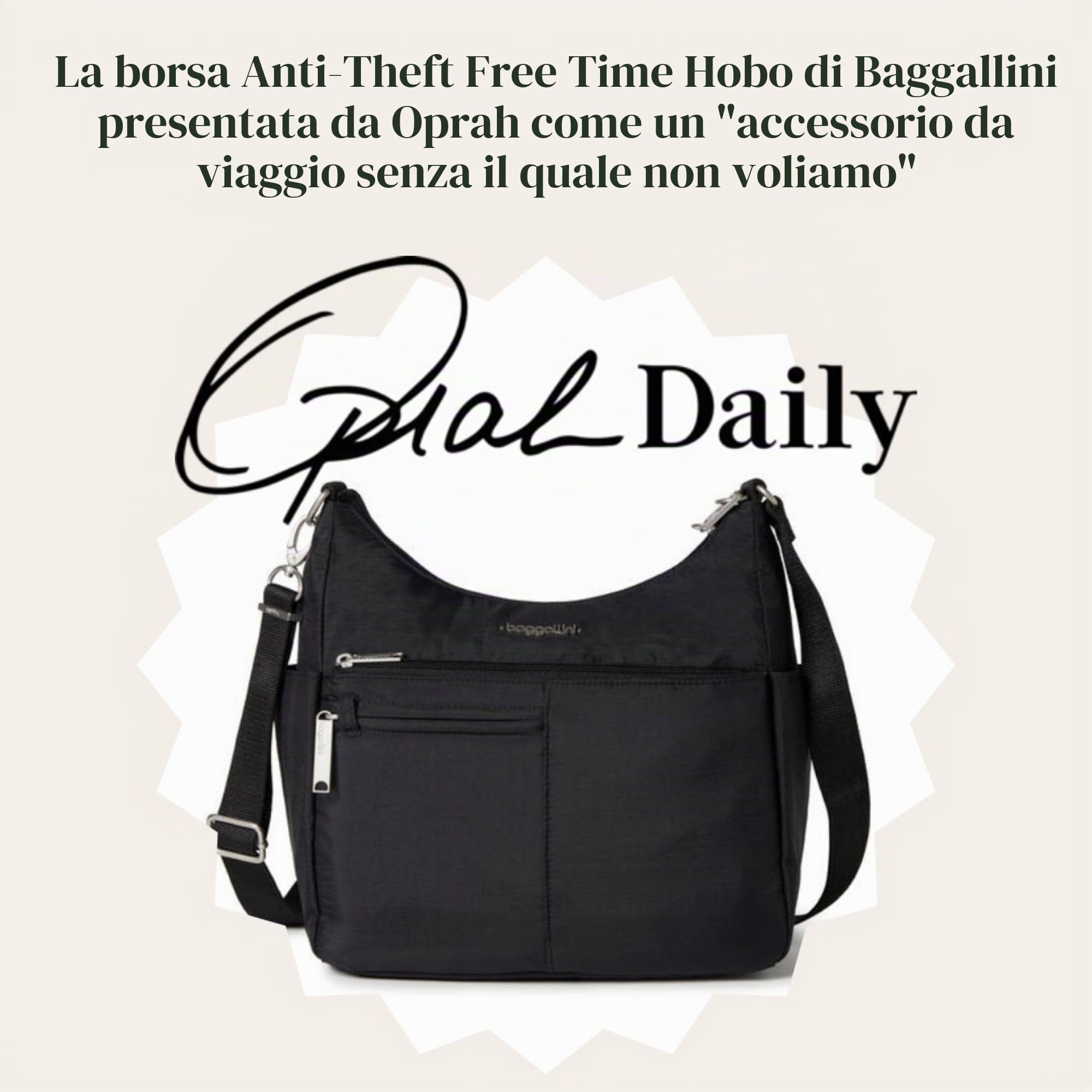 Baggallini Securtex Anti-Theft Free Time Crossbody Bag
