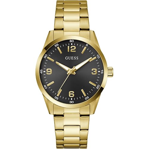 GUESS Gold-Tone and Black Analog Watch