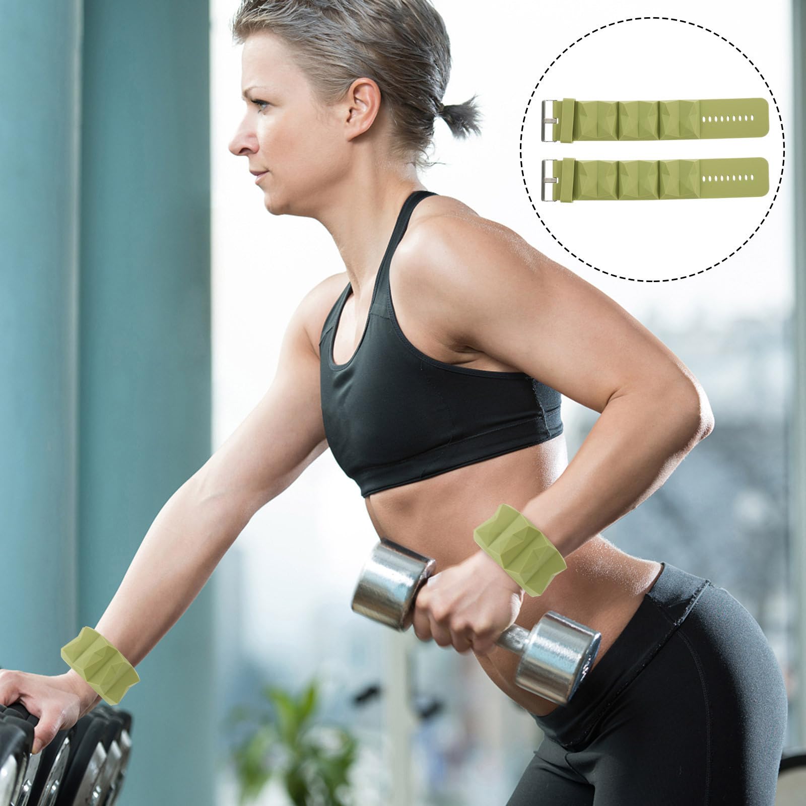 Muñequera Pesas de Silicona para Yoga y Entrenamiento en Casa