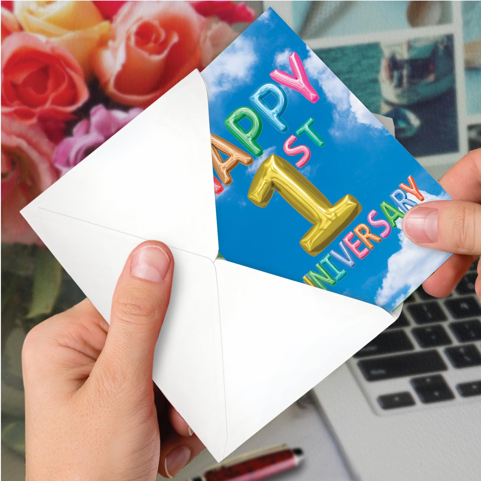 Amazon.com : The Best Card Company Happy 1st Anniversary Greeting