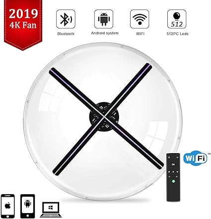 Amazon Fooing 3dホログラムファン アップグレード4軸デザインホログラムプロジェクター Androidスマートオペレーティングシステム ホログラフィック広告ファン アプリ Tfカード クラウドサーブによるアップロード Ios Android Windows対応 Fooing ベアボーンpc 通販