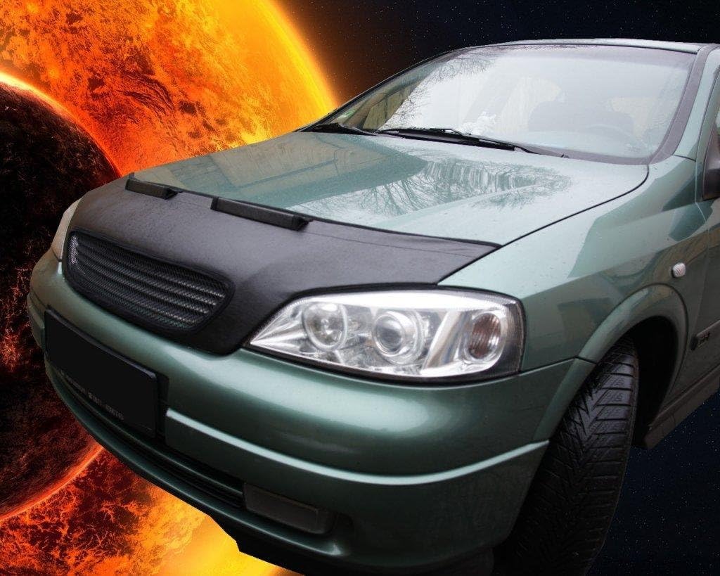 Hood Bra Front End Nose Mask Compatible with Chevrolet - Vauxhall - Holden - Opel Astra G 1998-2005 Bonnet Bra STONEGUARD Protector Tuning