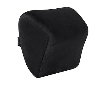 OSHIKU car Memory Foam Neck Pillow - Ultrasoft Car Pillow for Comfortable Car Rides Corvical Pillow - Relieves Neck Pain, Hi-Per Foam Head Rest Pillow with Washable Velvet Cover - Black - image, photos