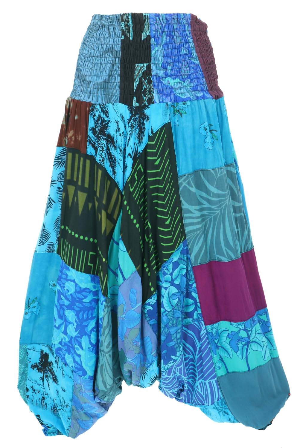 Pantalon hippie femme aladin patchwork fluide leger ete