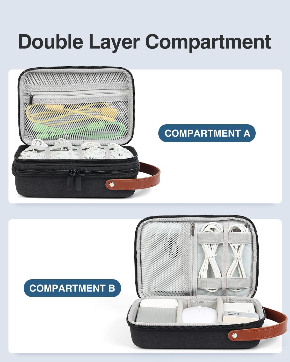 Luxtude 2 Pack Electronics Organizer