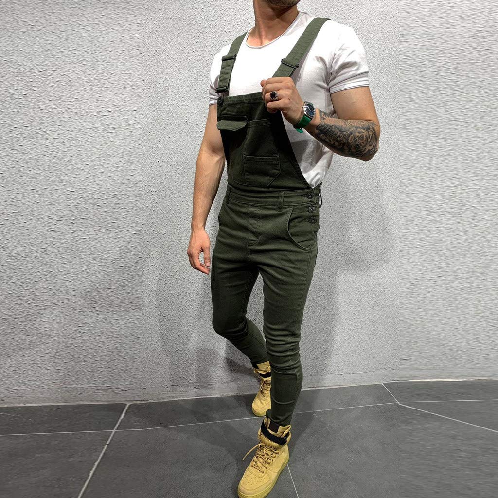Bib Pants Herren Regular Fit Baumwolle : Arbeitshose gerade Bein langlebig Gartenhose mit Taschen praktische Jumpsuit verstellbare Träger, angenehm Peto für Gartenarbeit