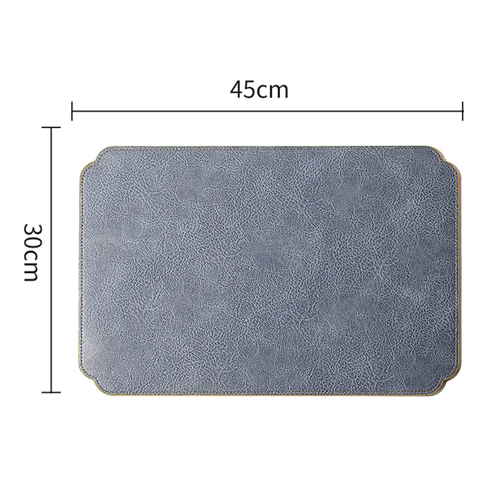 Set di 4/6 tovagliette in pelle PU, resistenti, impermeabili e antiscivolo, per uso interno ed esterno(Ruyi blue,Set of 4)